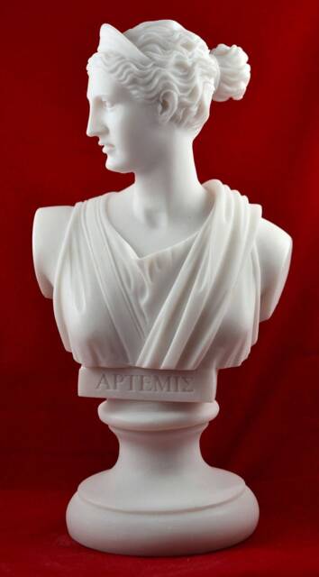 Artemis Diana Bust Greek Statue Nature Moon Goddess New - image 1