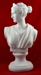 Artemis Bust Statue, Greek Goddess Of The Hunt Stone Sculpture, Hellenistic Mythology Decor, Ancient Greece Art, Pagan Altar Idol