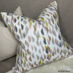 Retro-Scandi Cushion Cover/Decorative Cover, Pillow For Sofa, Bed, Window, Chair, John Lewis Fabric, Grey Sulphur - Double Sided - thumbnail 1