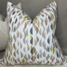 Retro-Scandi Cushion Cover/Decorative Cover, Pillow For Sofa, Bed, Window, Chair, John Lewis Fabric, Grey Sulphur - Double Sided - thumbnail 2