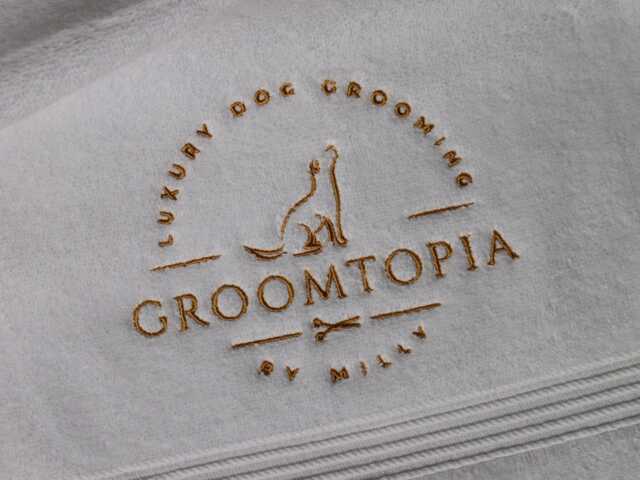 Corporate Logo Towels, Bespoke Towels, Personalised Salon Company Embroidered Towel Uk, Hand Towel, Bath Sheet - image 1