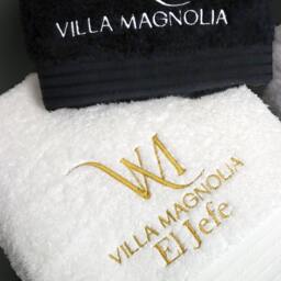 Corporate Logo Towels, Bespoke Towels, Personalised Salon Company Embroidered Towel Uk, Hand Towel, Bath Sheet - thumbnail 4
