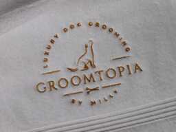 Corporate Logo Towels, Bespoke Towels, Personalised Salon Company Embroidered Towel Uk, Hand Towel, Bath Sheet