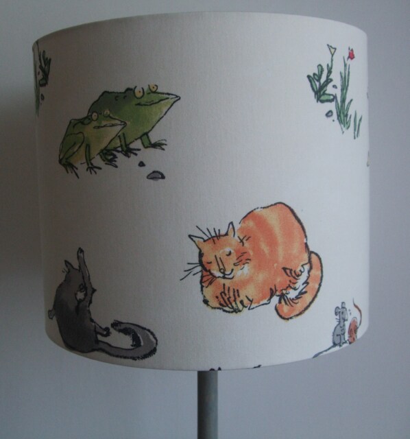 Quentin's Menagerie - Handmade Children's Table Lampshade 30cm Drum - image 1