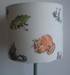 Quentin's Menagerie - Handmade Children's Table Lampshade 30cm Drum - thumbnail 1