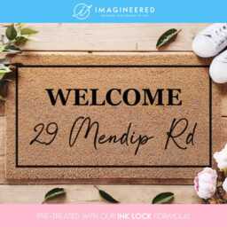 Road Name Door Mat - Personalized Doormat Address Street Realtor Gift Housewarming Custom Welcome - thumbnail 1