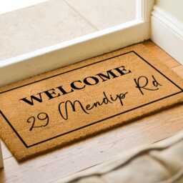 Road Name Door Mat - Personalized Doormat Address Street Realtor Gift Housewarming Custom Welcome - thumbnail 2