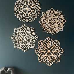 New 30cm Mandala Wall Art, Wooden Mandala, Geometric Mandala Decor - thumbnail 3