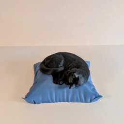 Sleeping Cat Memorial Urn 3D Printed Keepsake Ornament - thumbnail 3