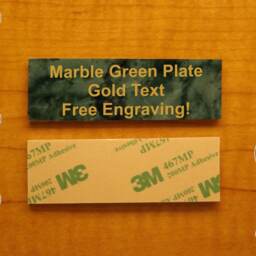 Custom Engraved 1x3 Marble Green, Red Or Blue Plate with Adhesive Backing Personalized Customized Wall Door Tag Name Sign Small Business - thumbnail 2