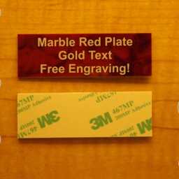 Custom Engraved 1x3 Marble Green, Red Or Blue Plate with Adhesive Backing Personalized Customized Wall Door Tag Name Sign Small Business - thumbnail 3