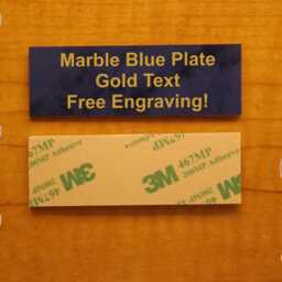 Custom Engraved 1x3 Marble Green, Red Or Blue Plate with Adhesive Backing Personalized Customized Wall Door Tag Name Sign Small Business - thumbnail 4