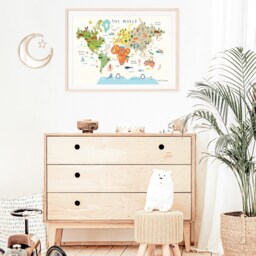 The World Illustrated Wall Map- Art - Children's Prints Illustration - thumbnail 3