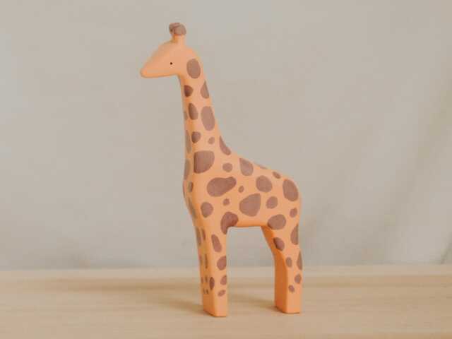 Wooden Giraffe Toy, Figure, Handmade Giraffe, Montessori Waldorf Woodland Animal Toys, Christmas Gift - image 1