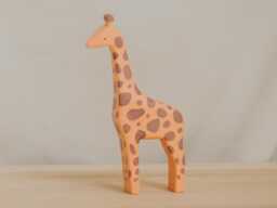 Wooden Giraffe Toy, Figure, Handmade Giraffe, Montessori Waldorf Woodland Animal Toys, Christmas Gift - thumbnail 1