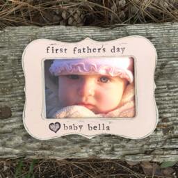 First Father's Day Frame, Gift For Dad, Daddy Gift Personalized Picture Frame Dad From Child - Flowers in December Design Studio - thumbnail 1