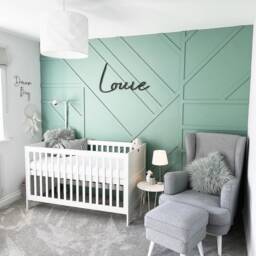 Extra Large Personalised Wooden Scribble Font Name Sign - Custom Nursery Wall Decor Big Kids Bedroom Made To Order - thumbnail 3