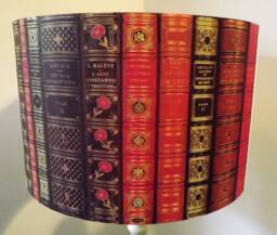 Vintage Book Lampshade Antique Spines, Handmade Light Shade - thumbnail 1