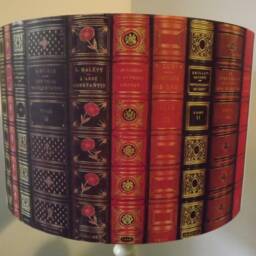 Vintage Book Lampshade Antique Spines, Handmade Light Shade - thumbnail 3