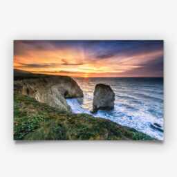 Isle Of Wight Print, Freshwater Bay Photography Wall Art, Coastal Sunset Decor - thumbnail 3
