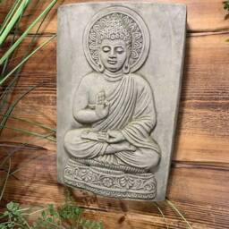 stone Garden Buddha Oriental Wall Plaque Hanging Gift Ornament - thumbnail 3