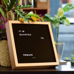 English Word Clock - Led Clock, Oak Imitation Electronic Modern Desk Clook, Wall Clock - thumbnail 4