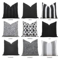 Black Outdoor Pillow Covers Leopard Cushion Cover Stripe Summer D??cor Patio Pillows Indoor & White - thumbnail 2