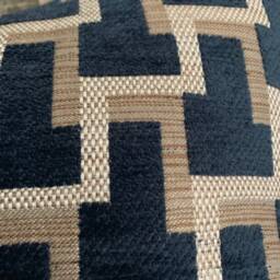 3Bmodliving Designer Pillow Cover, 12 X 16 Lumbar, Raised Velvet, Navy Blue - thumbnail 3