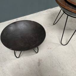 New Boxed Pair Of Indian Tagari Side Tables in A Rustic Finish - thumbnail 4