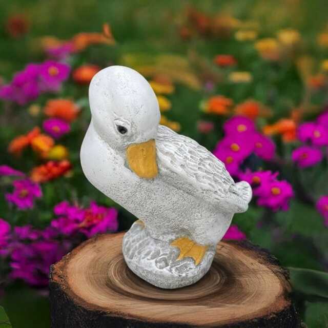 Concrete Goose Sculpture Outdoor Duck Statue Cement Bird Figure Garden & Hoome Ornament Duck Lover Gift Handmade Art Front Door - image 1