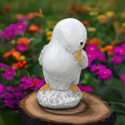 Concrete Goose Sculpture Outdoor Duck Statue Cement Bird Figure Garden & Hoome Ornament Duck Lover Gift Handmade Art Front Door - thumbnail 4