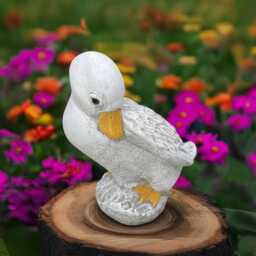 Concrete Goose Sculpture Outdoor Duck Statue Cement Bird Figure Garden & Hoome Ornament Duck Lover Gift Handmade Art Front Door - thumbnail 1
