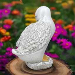 Concrete Goose Sculpture Outdoor Duck Statue Cement Bird Figure Garden & Hoome Ornament Duck Lover Gift Handmade Art Front Door - thumbnail 3
