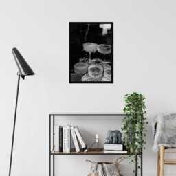 Martini Cocktail Glasses Print, Luxury Vintage Fashion Poster, Aesthetic Room Decor, Black & White Art Monochrome Print Bar Decor - thumbnail 2