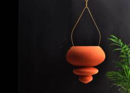 Ceramic Hanging Planter, Terracotta Plant Pot For Live House Plants - thumbnail 1