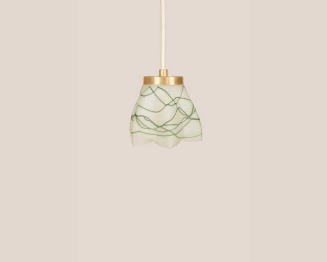 Julka Vintage Pendant Light Mcm Hanging Handcrafted Glass Lamp Retro Ceiling Fixture Yugoslavia Gold Brass - image 1