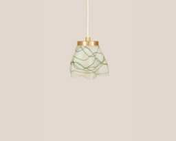Julka Vintage Pendant Light Mcm Hanging Handcrafted Glass Lamp Retro Ceiling Fixture Yugoslavia Gold Brass - thumbnail 1