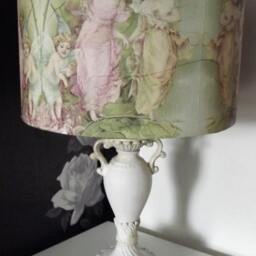 Fairy Angel Lampshade Shabby Chic Cherub Lamp Shade - thumbnail 2