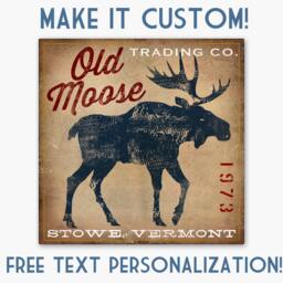 Custom Old Moose Trading Company - Rustic Road Sign Graphic Art Poster Print - thumbnail 2