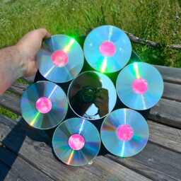 White Elephant Gift, Unique Wall Mirror Recycled Lp Vinyl Record & 6 Cd's, Hanging Mirrors, Classic Rock Lover Gifts, Vinyl Lovers - thumbnail 3