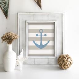 Nautical Wall Art Coastal Nautical Decor Anchor Bathroom Lighthouse Prints Bedroom - thumbnail 3