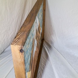 Reclaimed Wood Mountain View Wall Art - thumbnail 2