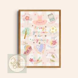 Positive Affirmation Personalised Girls Prints. Choose Your Quantity Of Girls Can Do Anything - Unframed - thumbnail 3