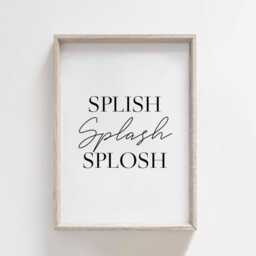 Bathroom Prints, Splish Splash, Set Of 3, Relax Soak Unwind, Wash Your Worries Wway, Wall Art, Home Decor, Bath Print, Poster, A4 - thumbnail 3