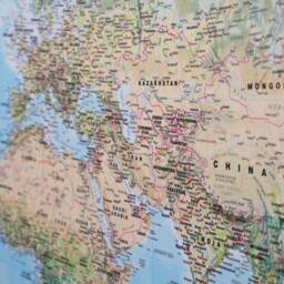Canvas Environmental Terrain Map Of The World Print - Home Decor, Child's Room, Learning, World Map, Wall Push Pin Map - thumbnail 4