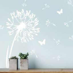Wall Sticker Dandelion Flying Seeds Butterflies Decal Tattoo Mural Vinyl Decor W342 - thumbnail 1