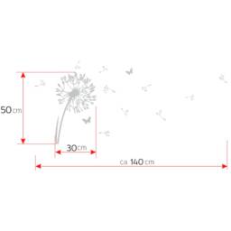 Wall Sticker Dandelion Flying Seeds Butterflies Decal Tattoo Mural Vinyl Decor W342 - thumbnail 4
