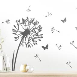 Wall Sticker Dandelion Flying Seeds Butterflies Decal Tattoo Mural Vinyl Decor W342 - thumbnail 2