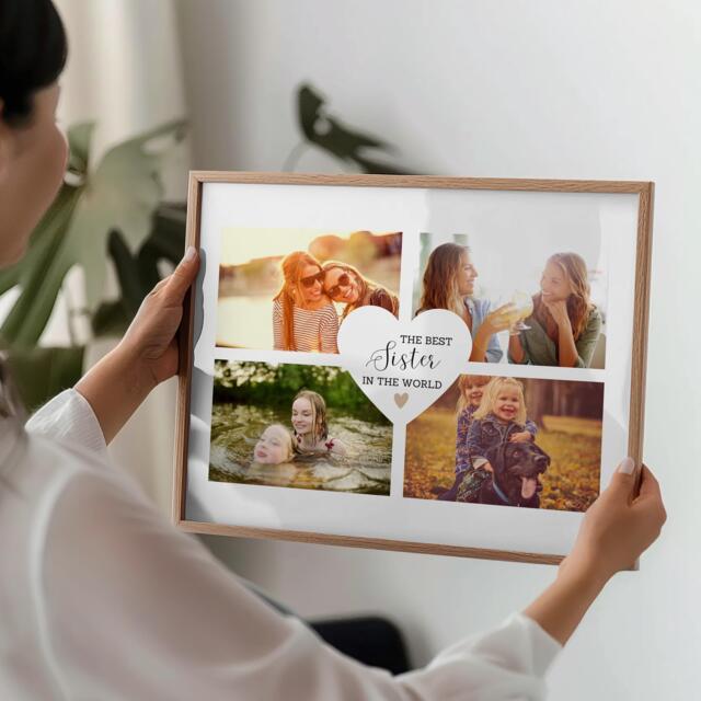 Personalised Best Sister Framed Photo Print, Gift For Sister, Sis, Birthday Gift, Soul Present Special - image 1