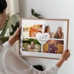 Personalised Best Sister Framed Photo Print, Gift For Sister, Sis, Birthday Gift, Soul Present Special - thumbnail 1